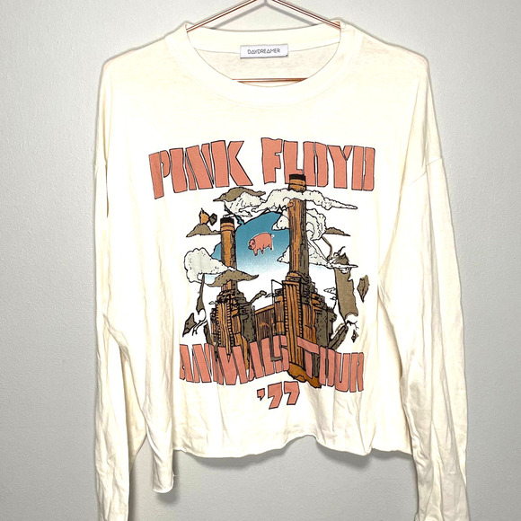 Daydreamer PINK FLOYD ANIMALS TOUR '77 LONG SLEEVE CROP TEE Size Medium - Picture 2 of 10